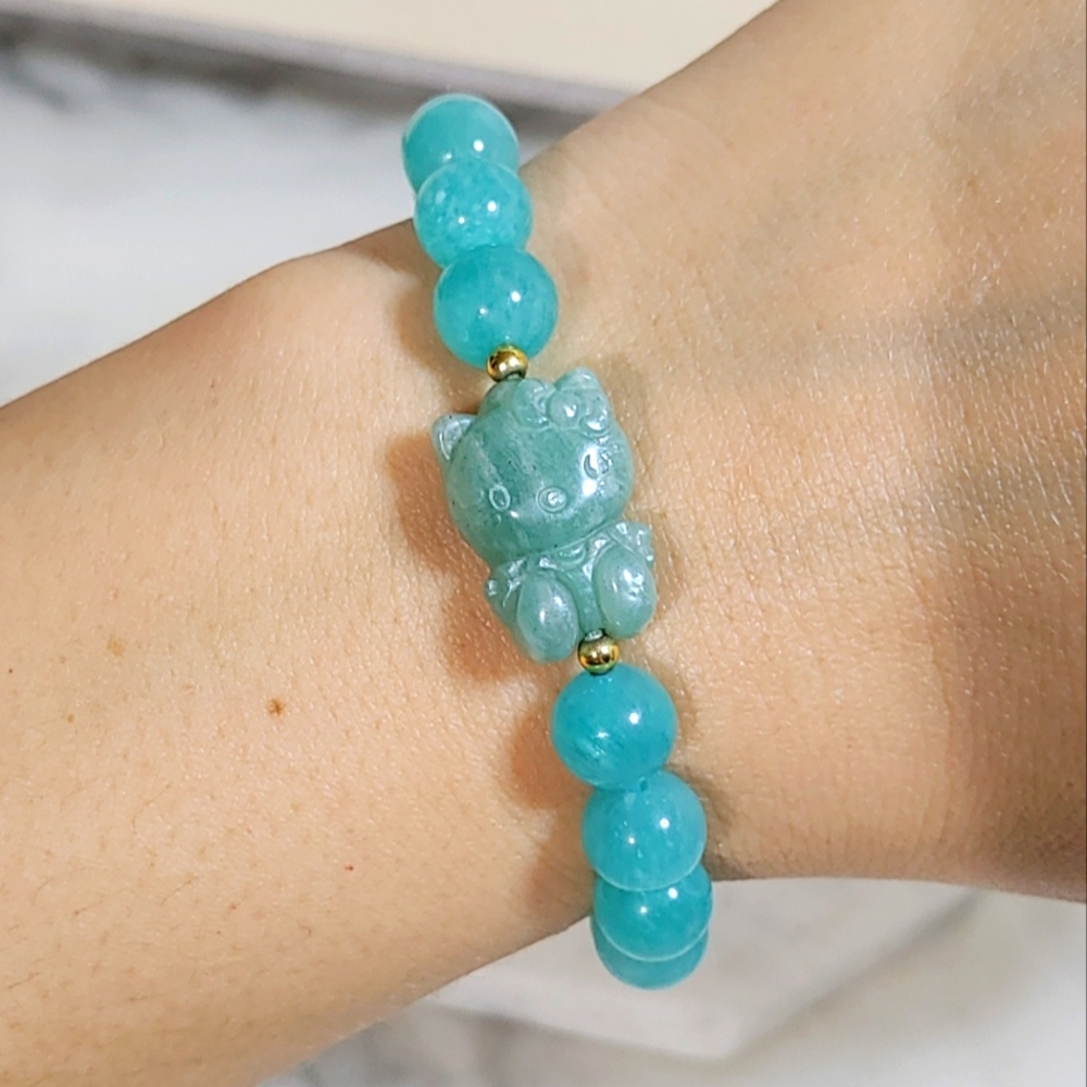 Hello Kitty Amazonite Bracelet